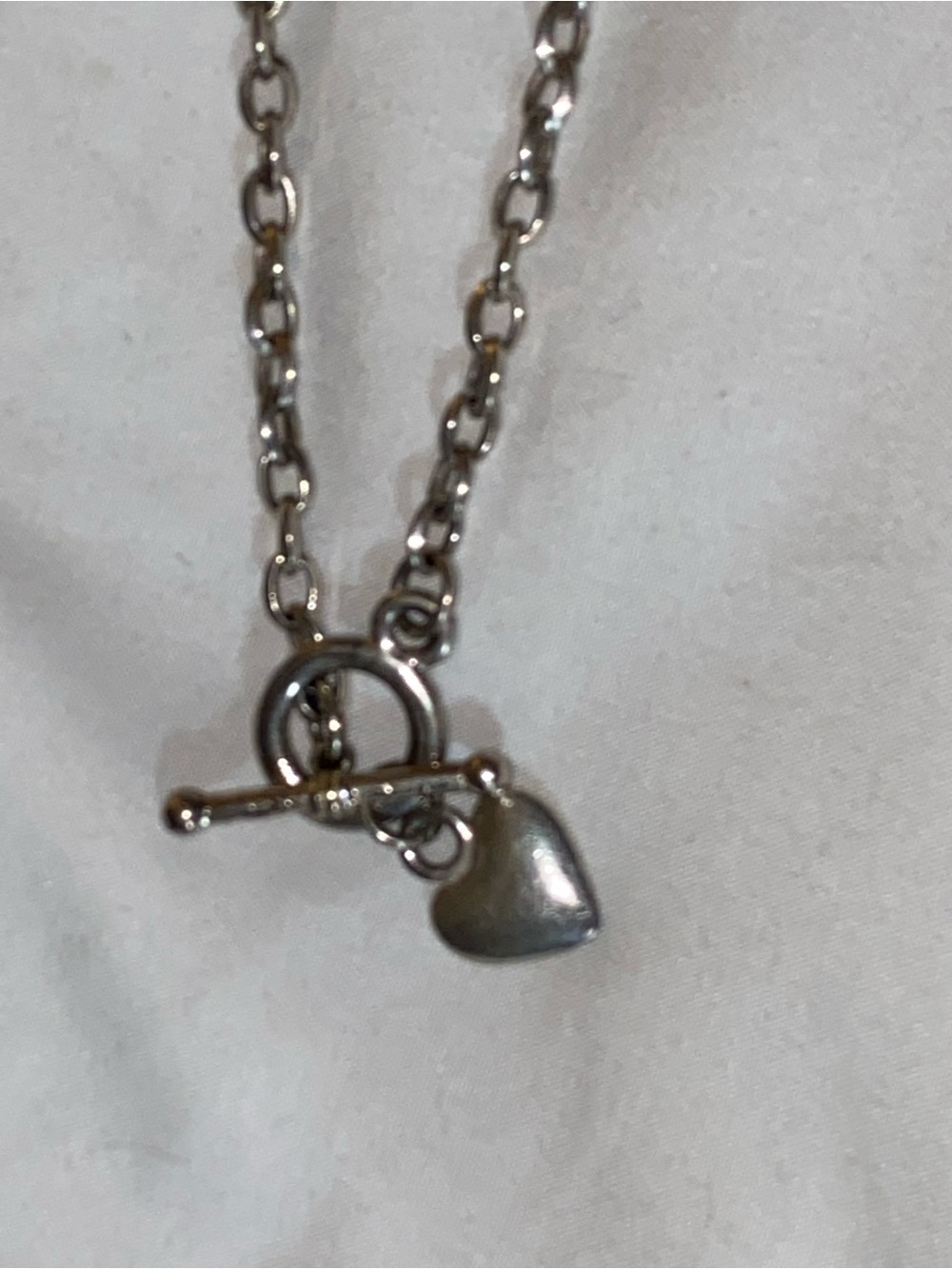 Silver Heart Toggle Necklace - Women's Jewelry